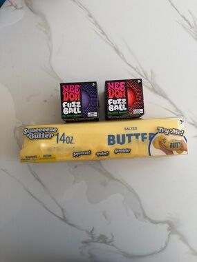 NeeDoh Fuzz Ball Duo + Squeeze Butter bundle Viral!